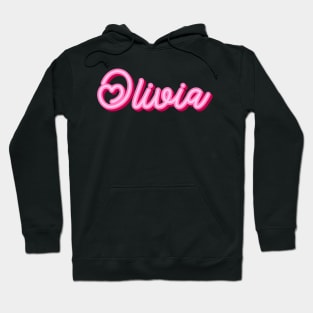 Olivia name pink heart Hoodie